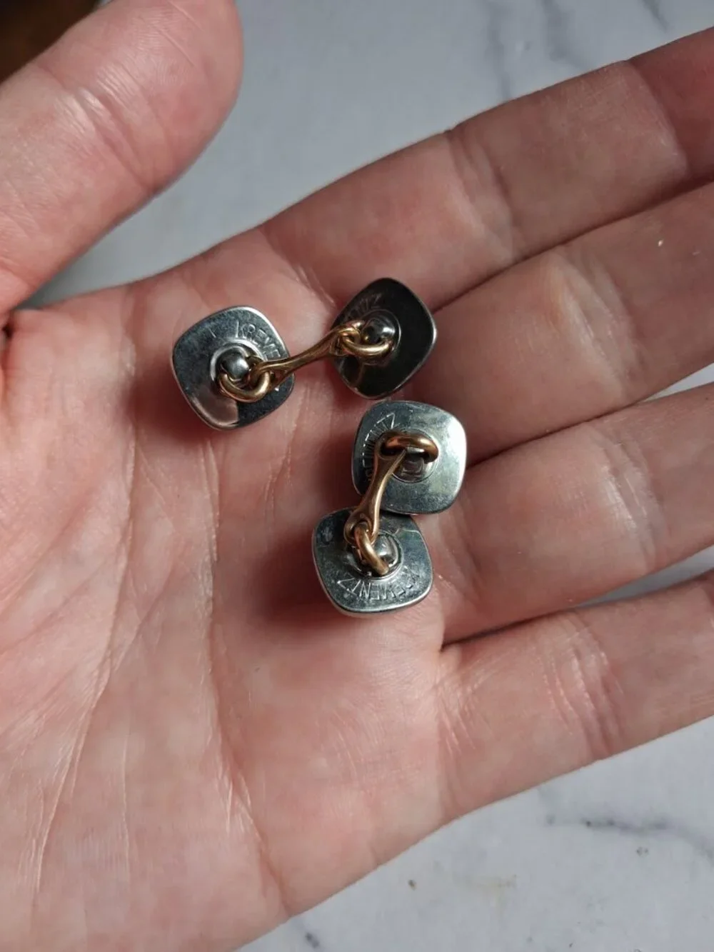Krementz pair silver